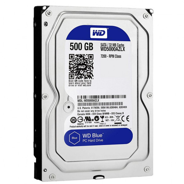 Накопичувач HDD SATA 500GB WD Blue 7200rpm 32MB (WD5000AZLX) Refurbished