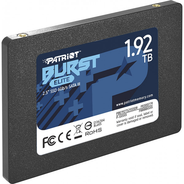 Накопичувач SSD 1.92TB Patriot Burst Elite 2.5" SATAIII TLC (PBE192TS25SSDR)