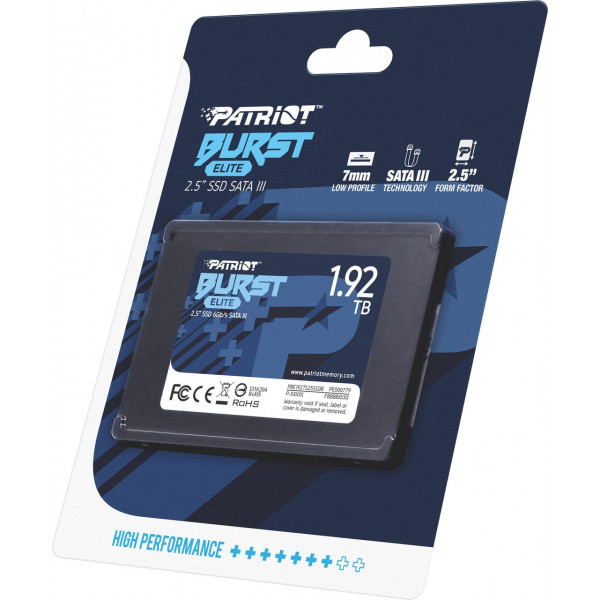 Накопичувач SSD 1.92TB Patriot Burst Elite 2.5" SATAIII TLC (PBE192TS25SSDR)