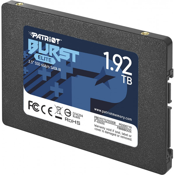 Накопичувач SSD 1.92TB Patriot Burst Elite 2.5" SATAIII TLC (PBE192TS25SSDR)