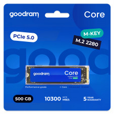 Накопичувач SSD 500GB Goodram Core M.2 2280 PCIe 5.0 x4 NVMe 3D NAND (SSDR-GRC01-500-80)