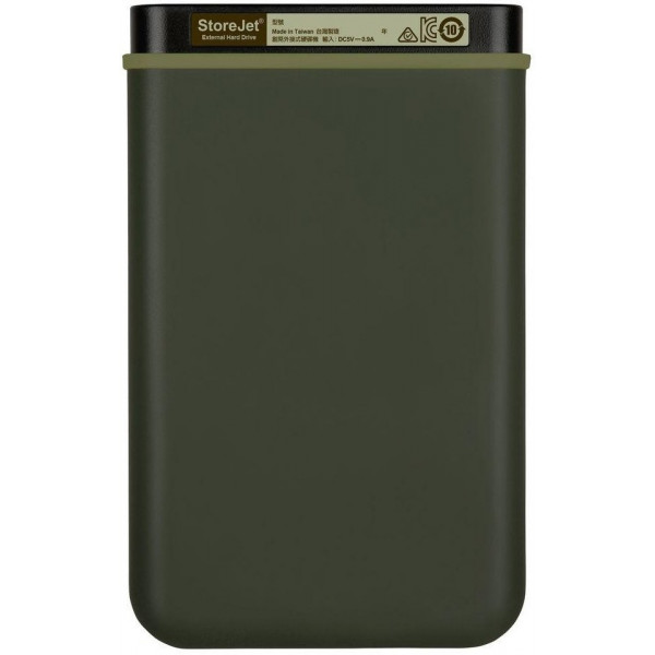 Накопичувач зовнiшнiй HDD 2.5" USB 2.0TB Transcend StoreJet 25M3 Military Green Slim (TS2TSJ25M3G)