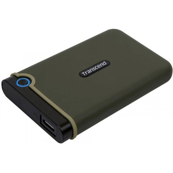 Накопичувач зовнiшнiй HDD 2.5" USB 2.0TB Transcend StoreJet 25M3 Military Green Slim (TS2TSJ25M3G)