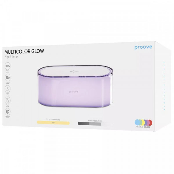 Нічник із бездротовою зарядкою Proove Multicolor Glow White (PLGM00102002)