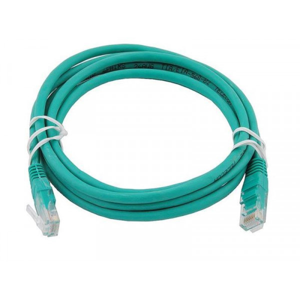 Патч-корд UTP Atcom RJ45, Cat.6, мідь, 3 м, зелений