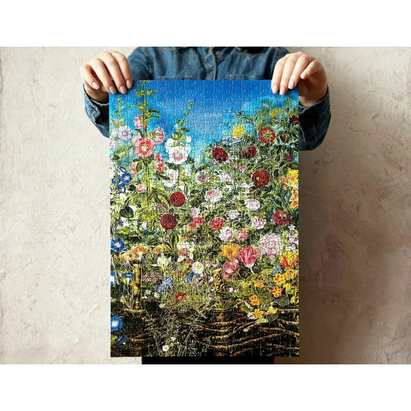 Пазл UkrainianPuzzles Квіти за тином. Катерина Білокур