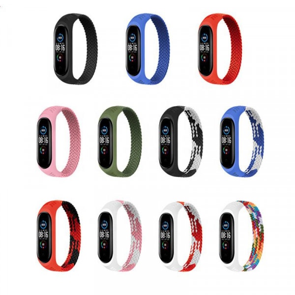 Ремінець BeCover Elastic Nylon Style для Xiaomi Mi Smart Band 5/Mi Smart Band 6 Size M Red (706155)