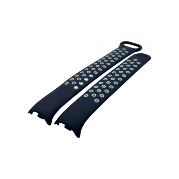 Ремінець BeCover Vents Style для Xiaomi Mi Smart Band 9 Blue White (711987)