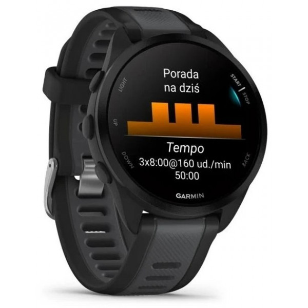 Смарт-годинник Garmin Forerunner 165 Black/Slate Gray (010-02863-AC)