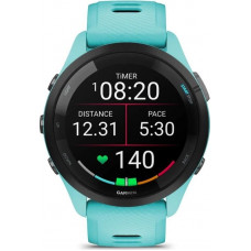 Смарт-годинник Garmin Forerunner 265 Black Bezel with Aqua Case and Aqua/Black Silicone Band (010-02810-12)