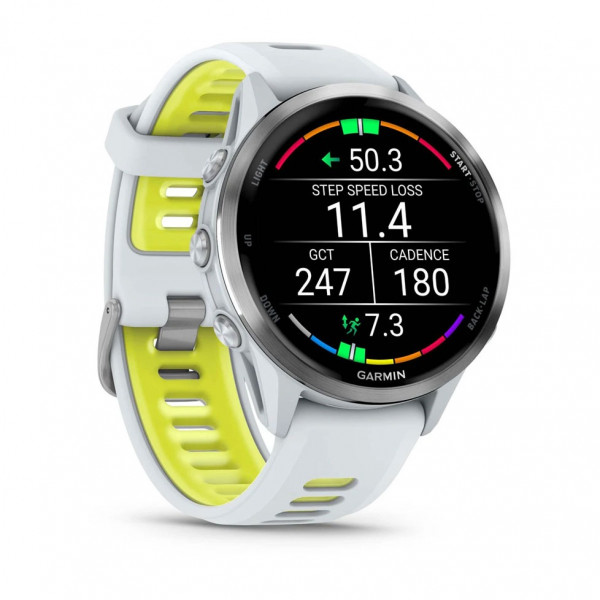 Смарт-годинник Garmin Forerunner 970 Whitestone/Amp Yellow (010-02969-11)
