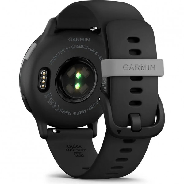 Смарт-годинник Garmin Vivoactive 5 Slate Aluminium Bezel with Black Case and Silicone Band (010-02862-10)
