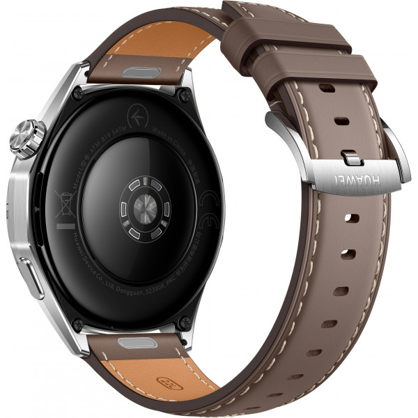 Смарт-годинник Huawei Watch GT 6 46mm Steel with Brown Composite Leather Strap (55020FTW)
