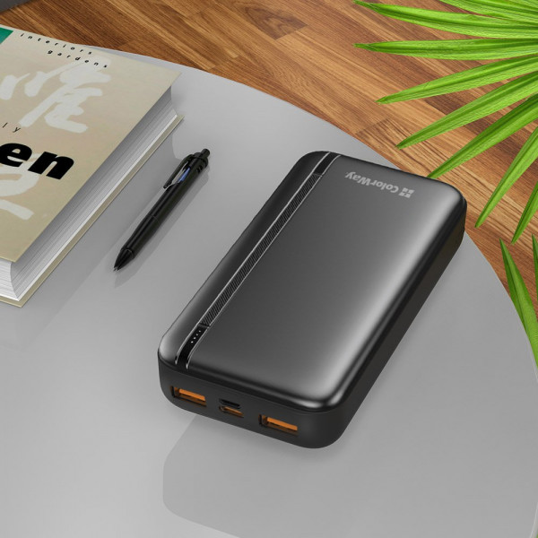 Універсальна мобільна батарея ColorWay Portable Charger 20000mAh Black (CW-PB200LPB4BK-PD)