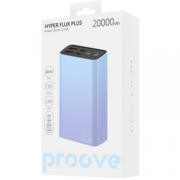 Універсальна мобільна батарея Proove Hyper Flux Plus 22.5W 20000mAh Gradient (PBF222120009)