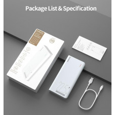 Універсальна мобільна батарея Romoss Sense6F 20000mAh 22.5W White (PPH80-611-1121H)