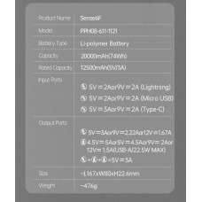 Універсальна мобільна батарея Romoss Sense6F 20000mAh 22.5W White (PPH80-611-1121H)