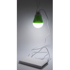 USB-світильник з LED-лампочкою Dengos, шнур ~1м, 5V, 5W, Green (LED-BULB-5V5W-GREEN)