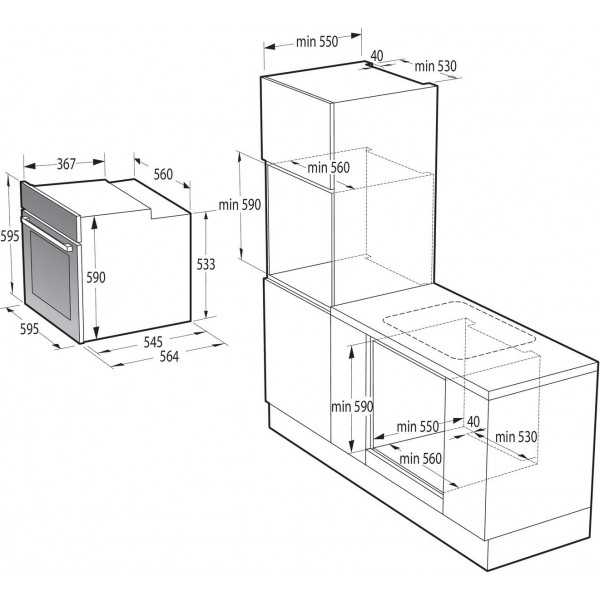 Вбудований комплект Варильна поверхня Gorenje G641EB + Духова шафа Gorenje BO6735E02BK