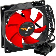 Вентилятор Frime (FRF80HB3) 80x80x25мм, 3pin+Molex, Black/Red