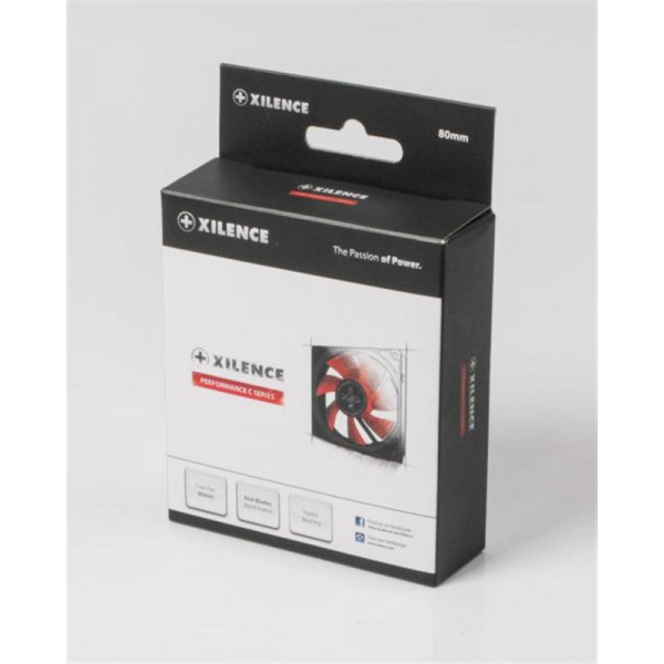 Вентилятор Xilence XPF80.R (XF037), 80х80х25мм, 3-pin+4-pin, Black/Red