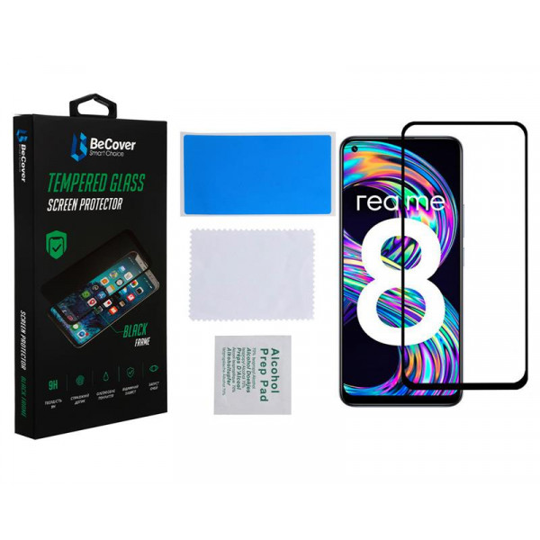 Захисне скло BeCover для Realme 8/8 Pro Black (706684)