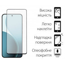 Захисне скло Dengos для Oppo Reno14 F/FS Black Full Glue (TGFG-419)