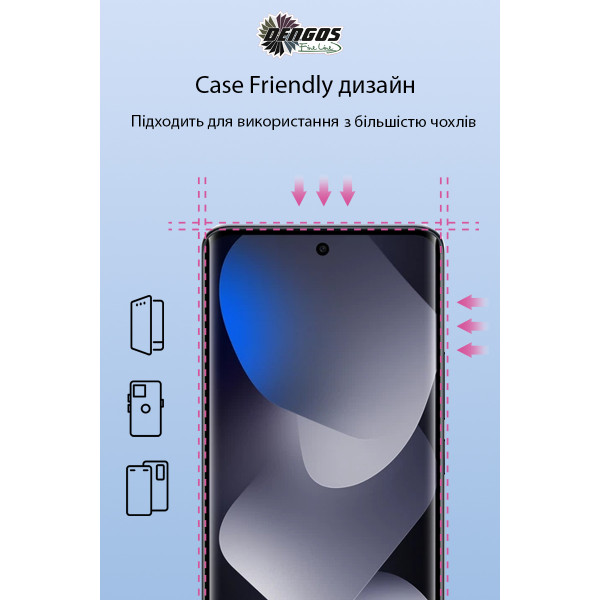 Захисне скло Dengos для Xiaomi Redmi Note 15 5G Black Full Glue (TGFG-426)
