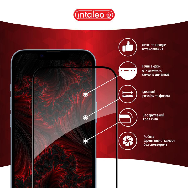 Захисне скло Intaleo Full Glue для Realme C61 Black (1283126594052)