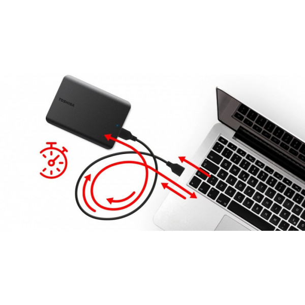 Зовнішній жорсткий диск 2.5" USB 1.0TB Toshiba Canvio Basics EXCL Black (HDTB510MK3AA)