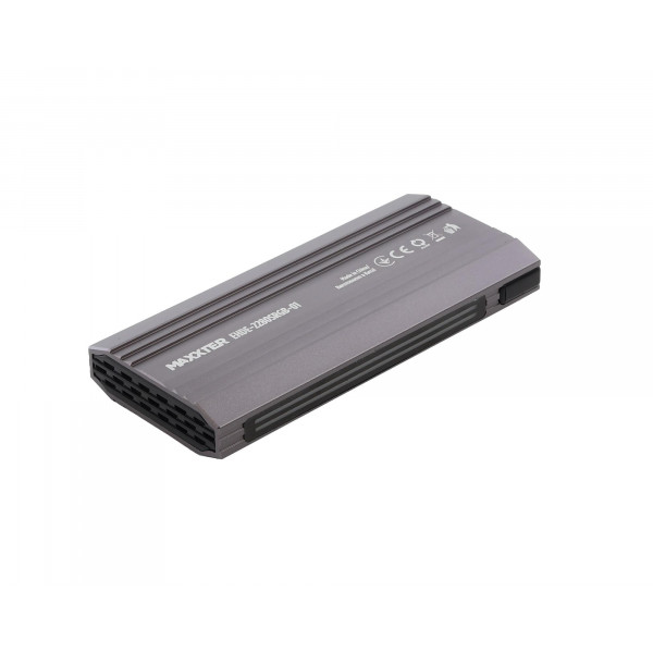 Зовнішня кишеня Maxxter M.2 NVMe PCIe, USB 3.1 Type-C Gen2, RGB, Metal, Black (EHDE-2280SRGB-01)