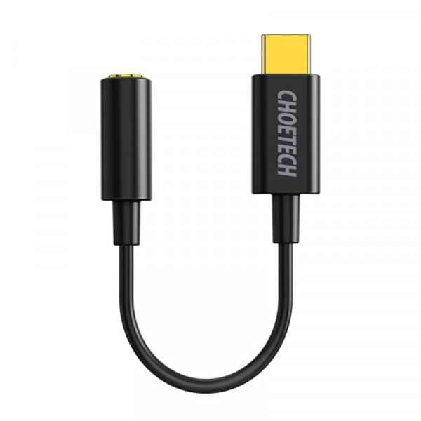 Адаптер Choetech 3.5 мм - USB Type-C (F/M), Black (AUX003-BK)