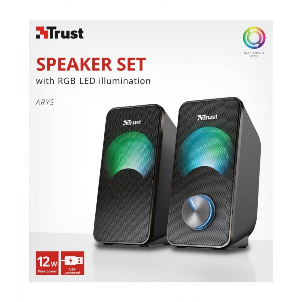 Акустична система Trust 2.0 Arys RGB Black (23120)