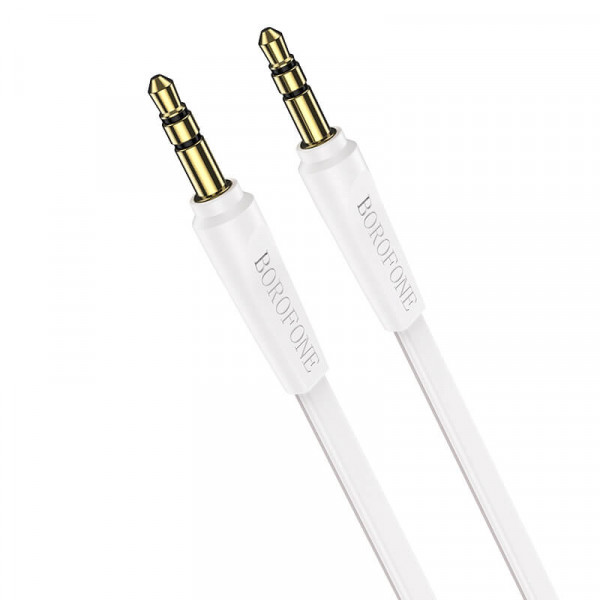 Аудіо-кабель Borofone BL6 3.5 мм - 3.5 мм (M/M), 1 м, білий (BL6-1W)
