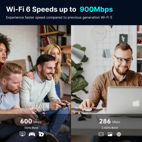 Бездротовий адаптер Fenvi FU-AX900В Wi-Fi 6, Bluetooth 5.3 Dual Band 2.4G 5G