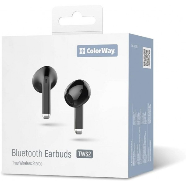 Bluetooth-гарнітура СolorWay Slim TWS-2 Earbuds Black (CW-TWS2BK)