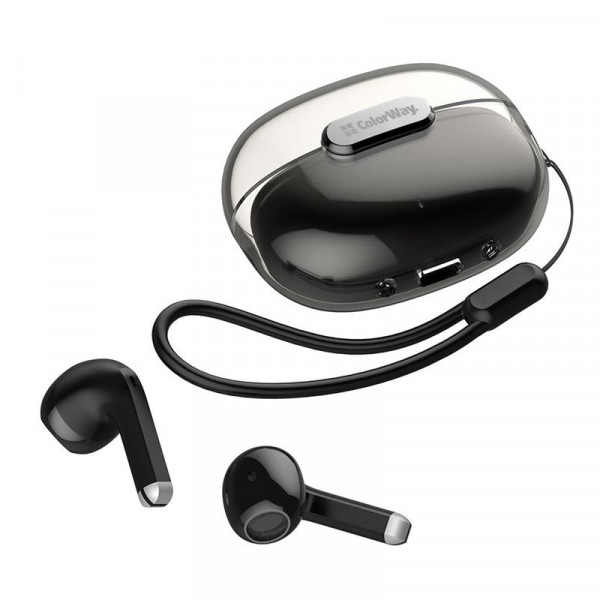 Bluetooth-гарнітура СolorWay Slim TWS-2 Earbuds Black (CW-TWS2BK)