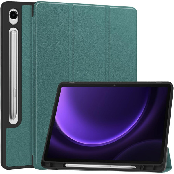 Чохол-книжка BeCover Flexible TPU Mate для Samsung Galaxy Tab S9 (SM-X710/SM-X716)/S9 FE (SM-X510/SM-X516B) Dark Green (712529)