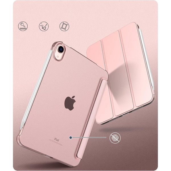 Чохол-книжка BeCover Tri Fold Hard для Apple iPad Mini 7 2024 8.3" Rose Gold (712456)