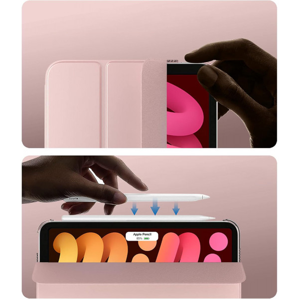 Чохол-книжка BeCover Tri Fold Hard для Apple iPad Mini 7 2024 8.3" Rose Gold (712456)