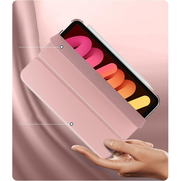 Чохол-книжка BeCover Tri Fold Hard для Apple iPad Mini 7 2024 8.3" Rose Gold (712456)