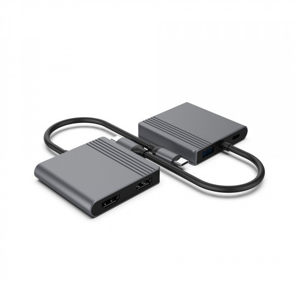 Док-станція Cablexpert USB-C 3-в-1 (A-CM-COMBO3-04)