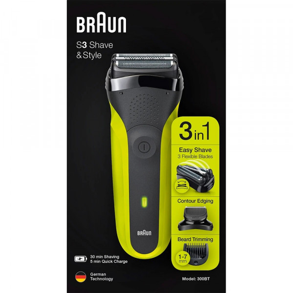 Електробритва Braun Series 3 300BT Black/Green