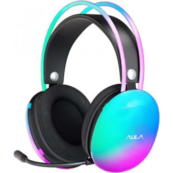 Гарнiтура Aula S505 RGB Transparent Gaming Headset Black (6948391235479)