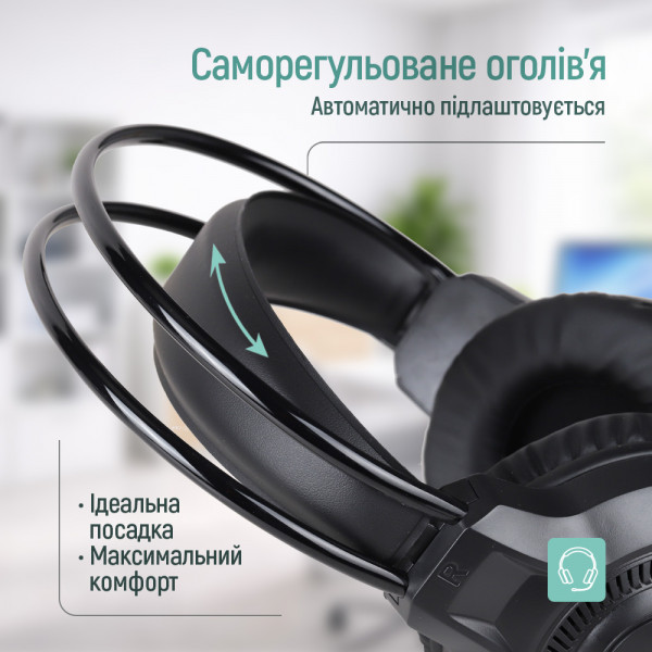 Гарнітура СolorWay GlowCore RGB Black (CW-HPG02BK)