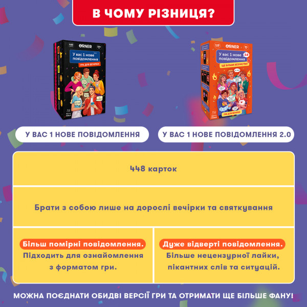 Гра для компанії Orner У вас 1 нове повідомлення 2.0 (orner-3016)