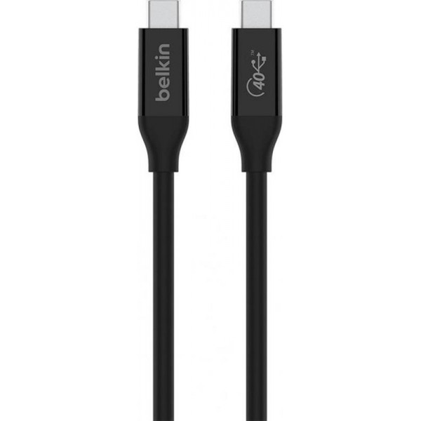 Кабель Belkin USB Type-C-USB Type-C, 40Gbps, 100W, 0.8м, Black (INZ001BT0.8MBK)