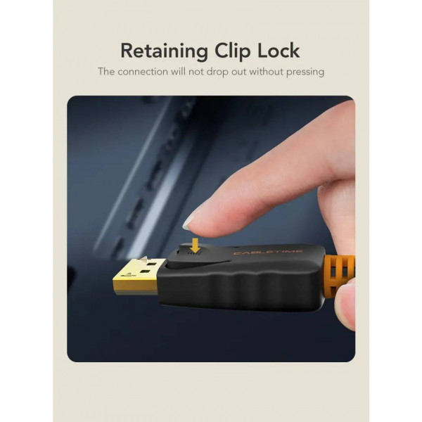 Кабель Cabletime DisplayPort - DisplayPort V 1.2 (M/M), 1 м Black (CD21H)