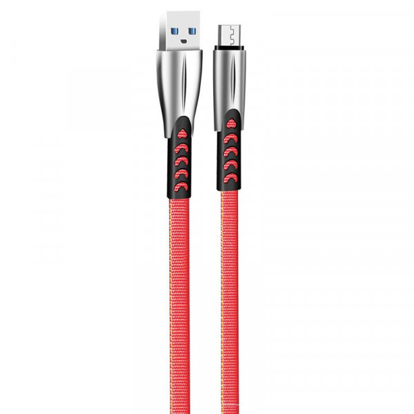 Кабель ColorWay USB - micro USB (M/M), 2.4 А, 1 м, Red (CW-CBUM011-RD)