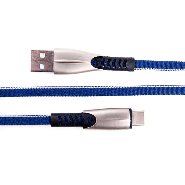 Кабель Dengos USB-USB Type-C 0.25м Blue (PLS-TC-SHRT-PLSK-BLUE)